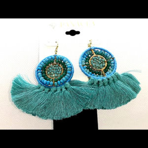 Panacea Beaded Fringe Tassel Earrings